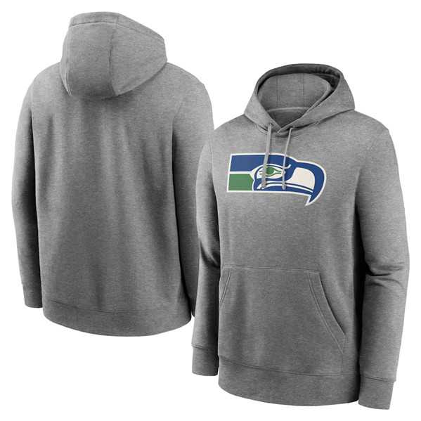 Men's Seattle Seahawks Heather Gray Primary Logo Long Sleeve Hoodie T-Shirt,We sell and wholesale Men's Seattle Seahawks Heather Gray Primary Logo Long Sleeve Hoodie T-Shirt on line form chian!